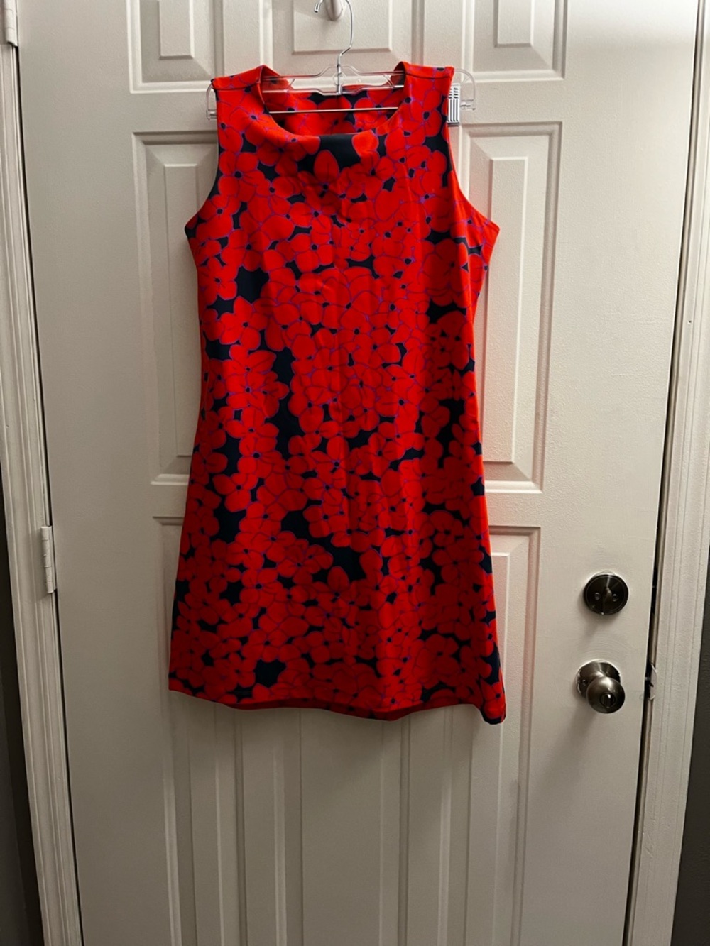 MAHI GOLD Orange & Navy Floral-Print Sleeveless Mini Dress
